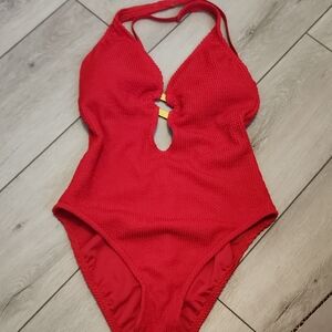 Bleu Rod Beattie Red One Piece Swimsuit NWOT